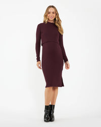Ruby Ribbed Dress - Yo Mama Maternity