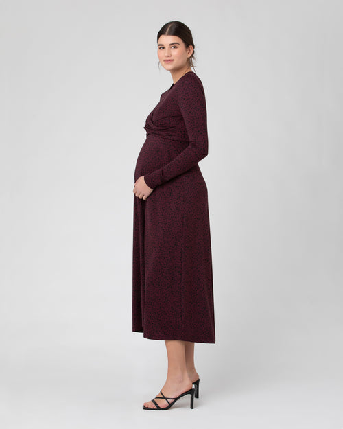 Maternity and Nursing Ruched V Neck Dress – GloMom Maternity Boutique