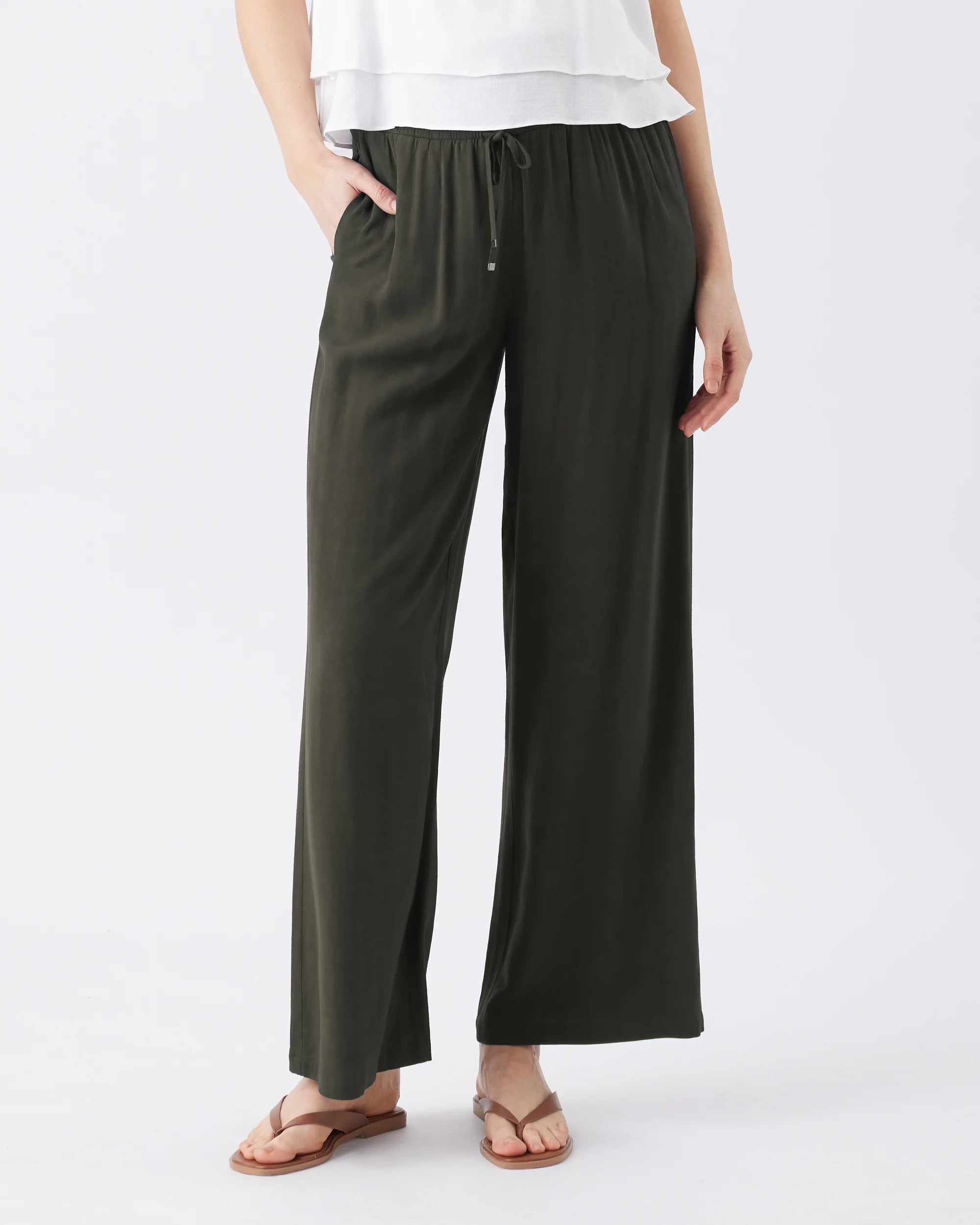 Wide Leg Tencel Pant - Yo Mama Maternity