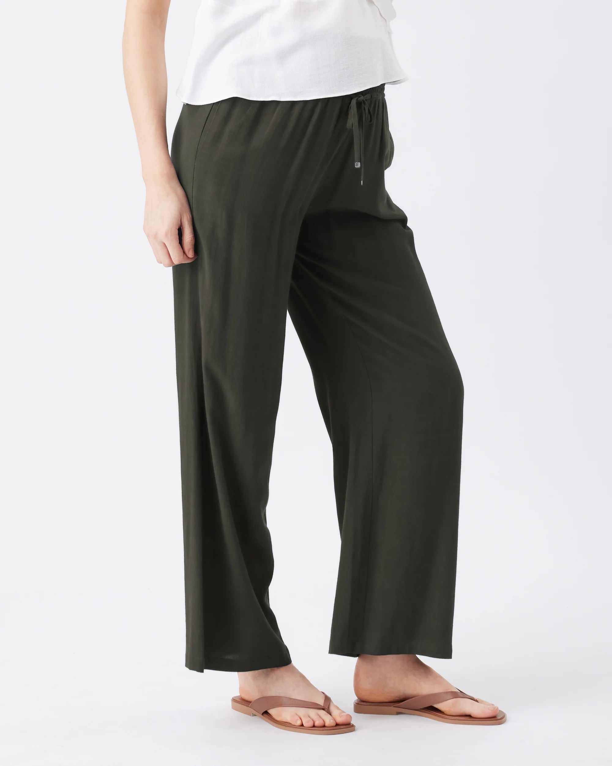 Wide Leg Tencel Pant - Yo Mama Maternity