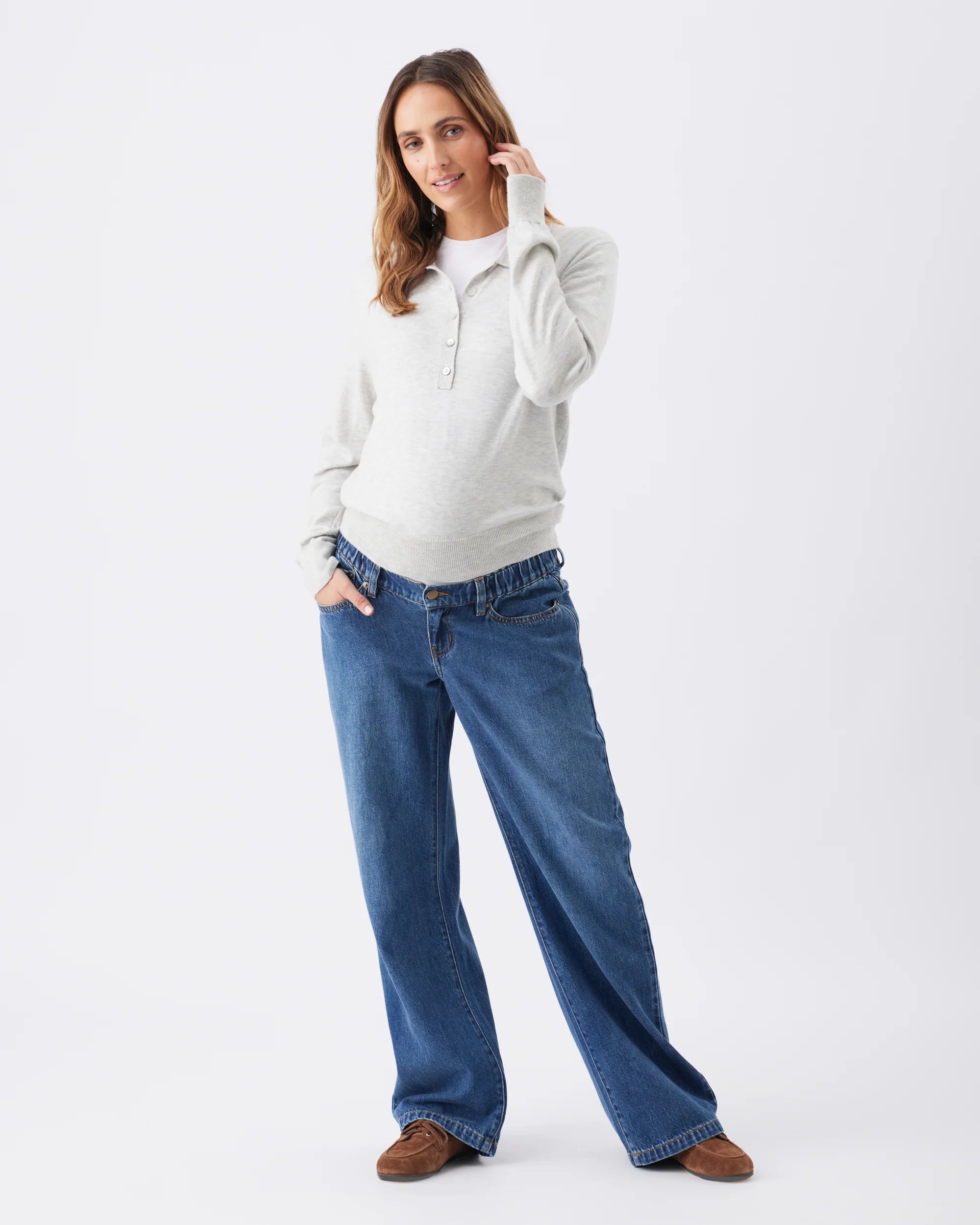 Billie Elastic Waist Denim - Yo Mama Maternity