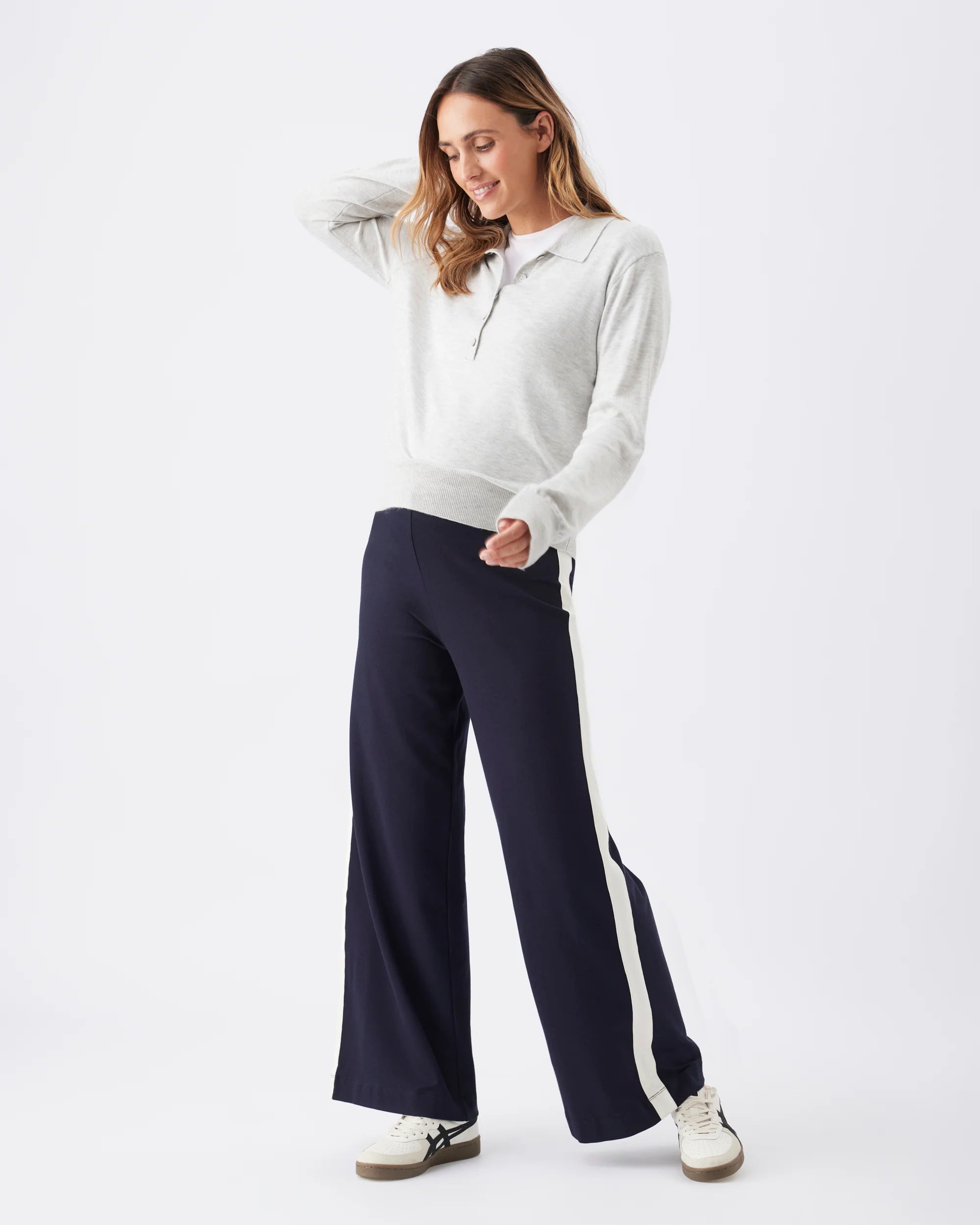 Ari Wide Leg Track Pant - Yo Mama Maternity