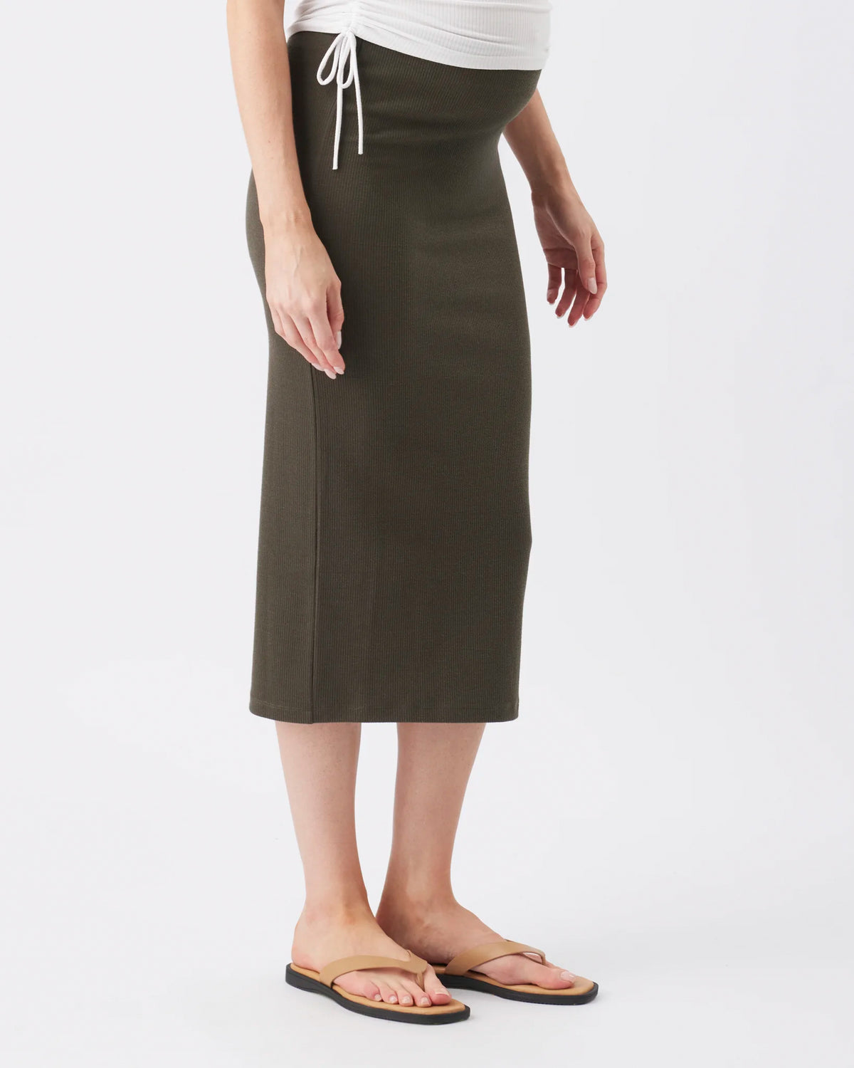 Ribbed Knit Pencil Skirt - Yo Mama Maternity