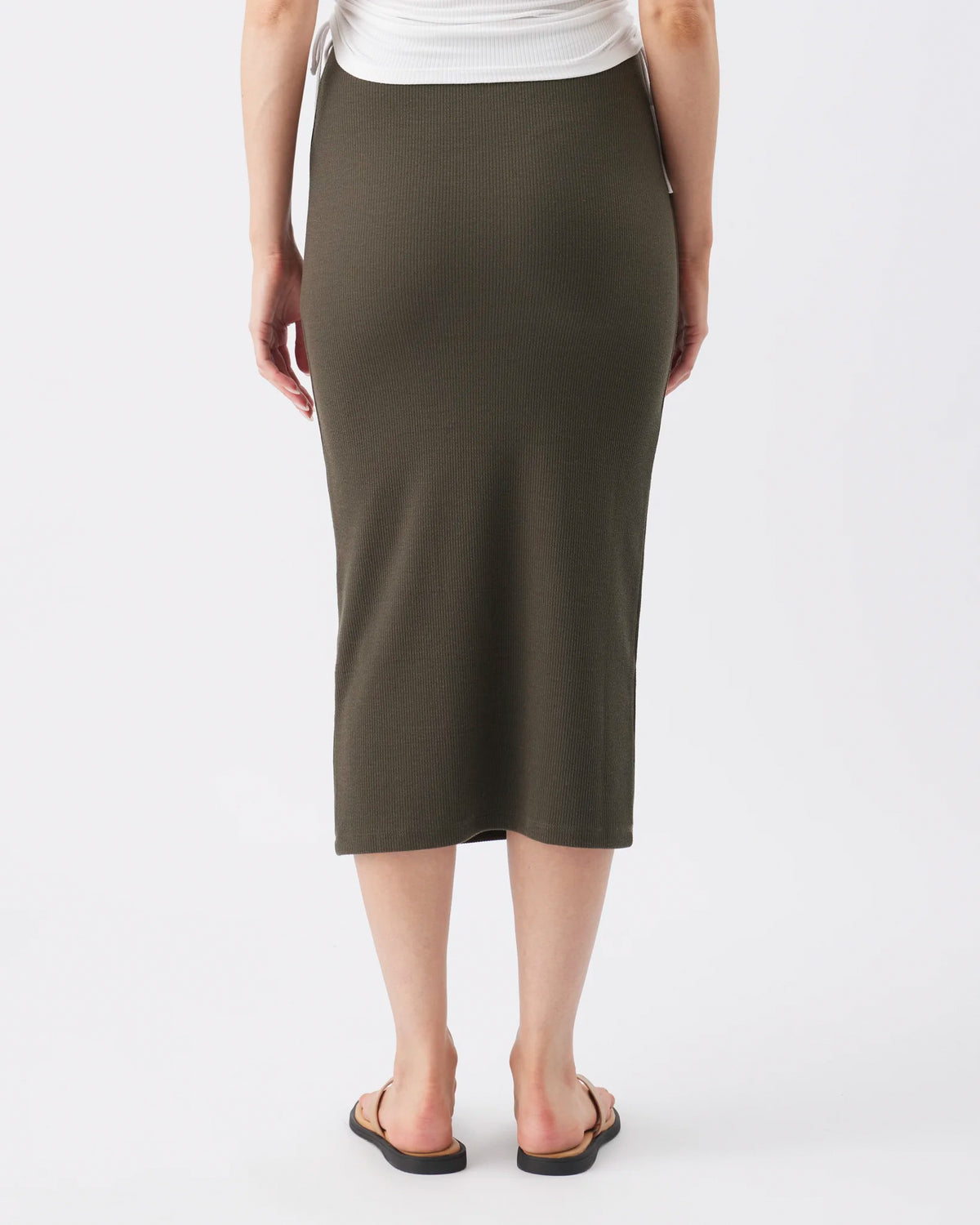 Ribbed Knit Pencil Skirt - Yo Mama Maternity