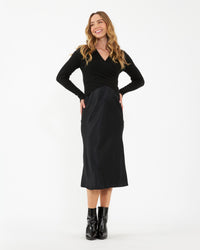 Crystal Satin Skirt - Yo Mama Maternity