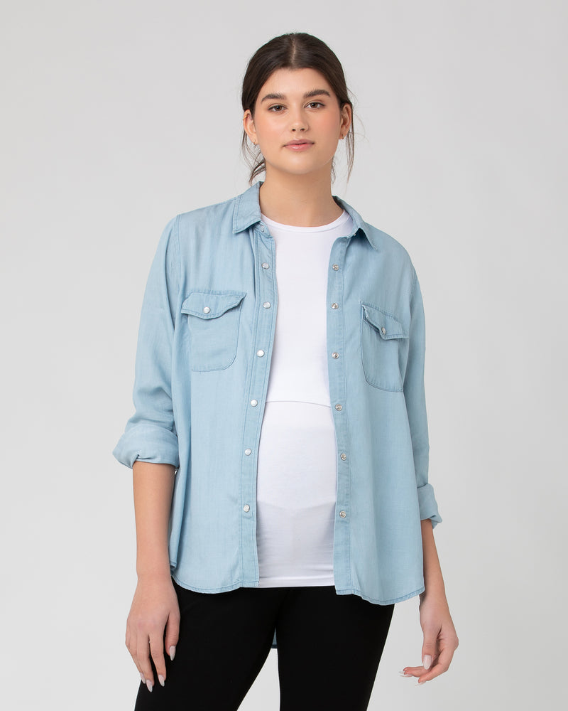 Bec Chambray Shirt - Yo Mama Maternity