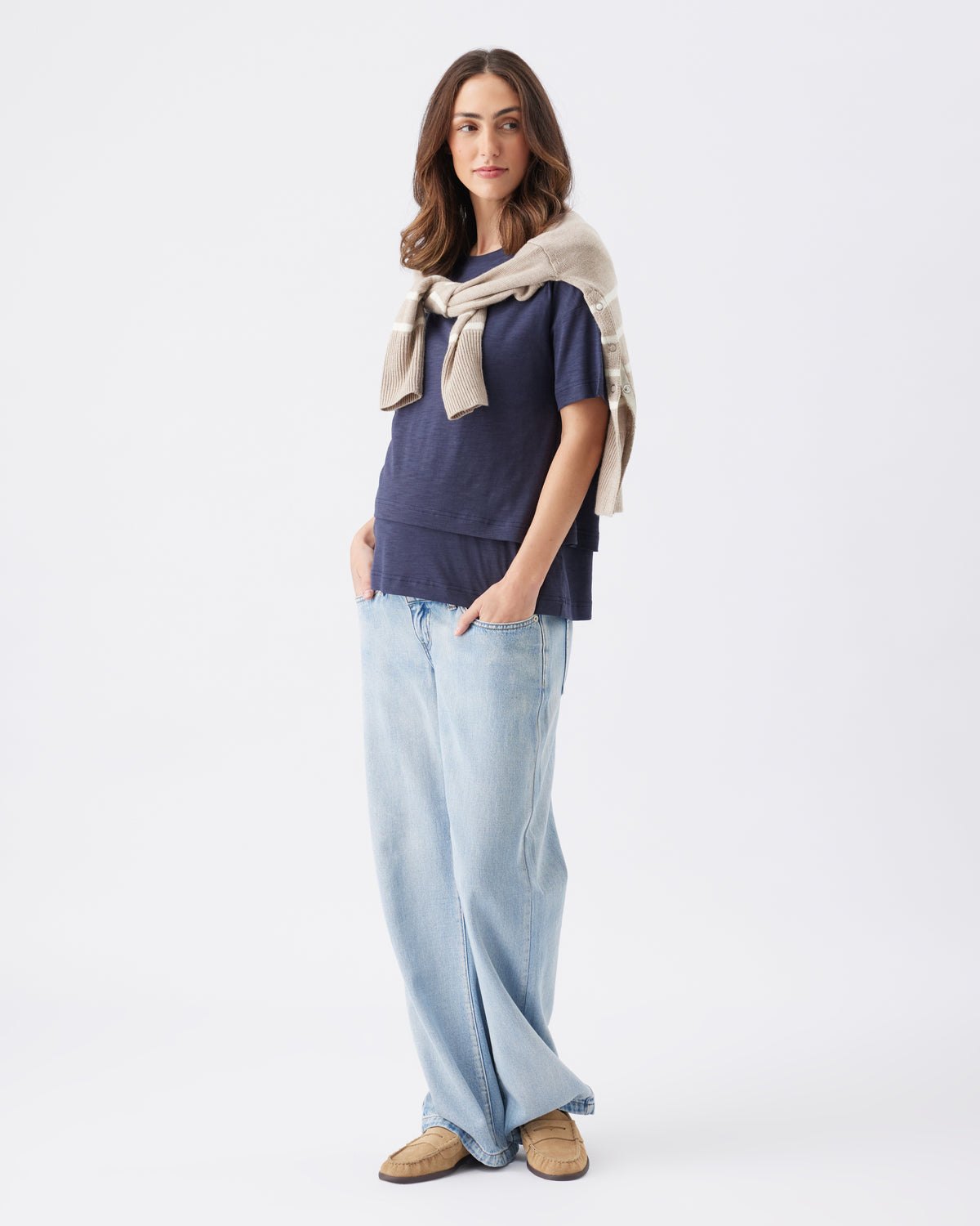 Claude Nursing Friendly Tee - Yo Mama Maternity