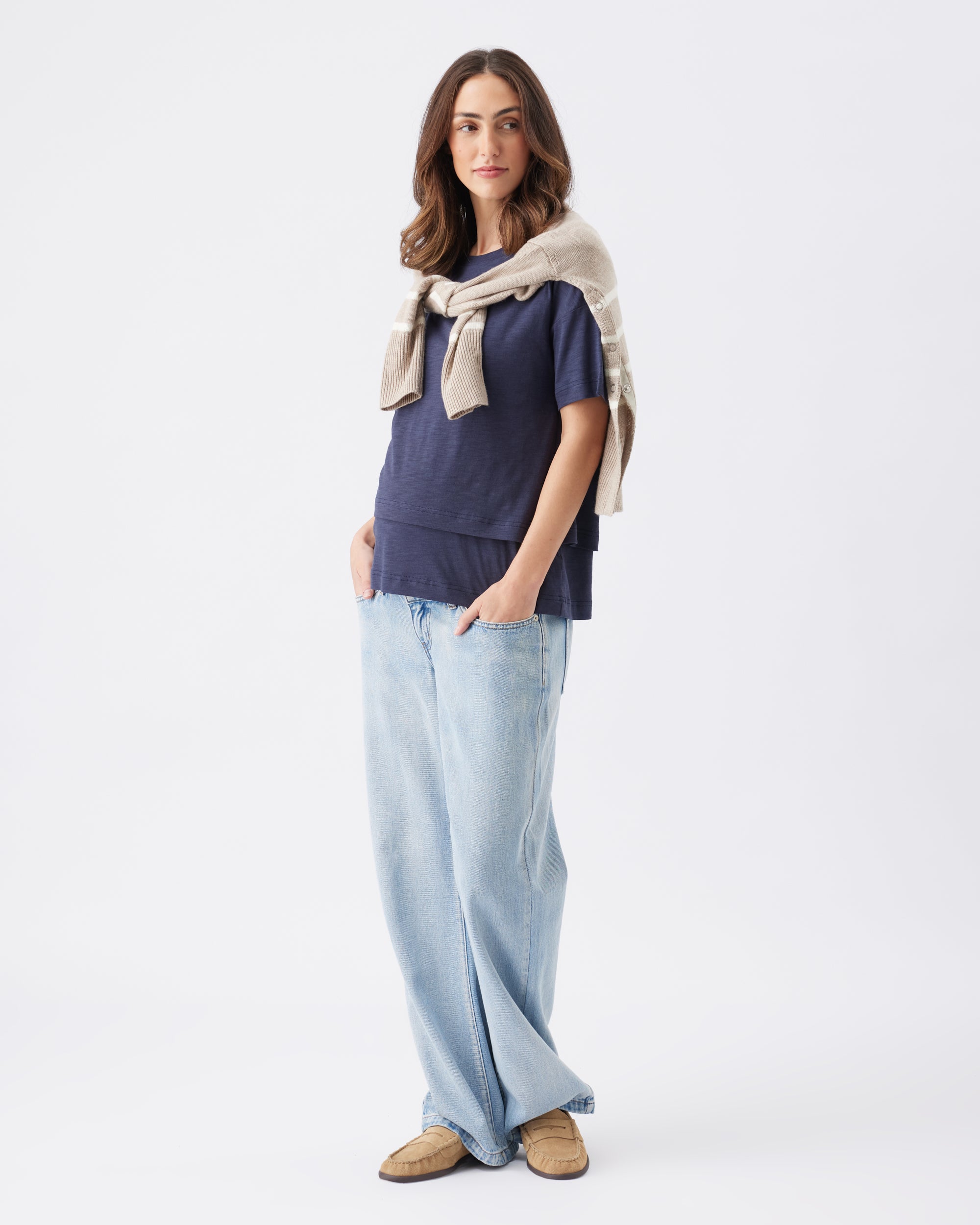 Claude Nursing Friendly Tee - Yo Mama Maternity