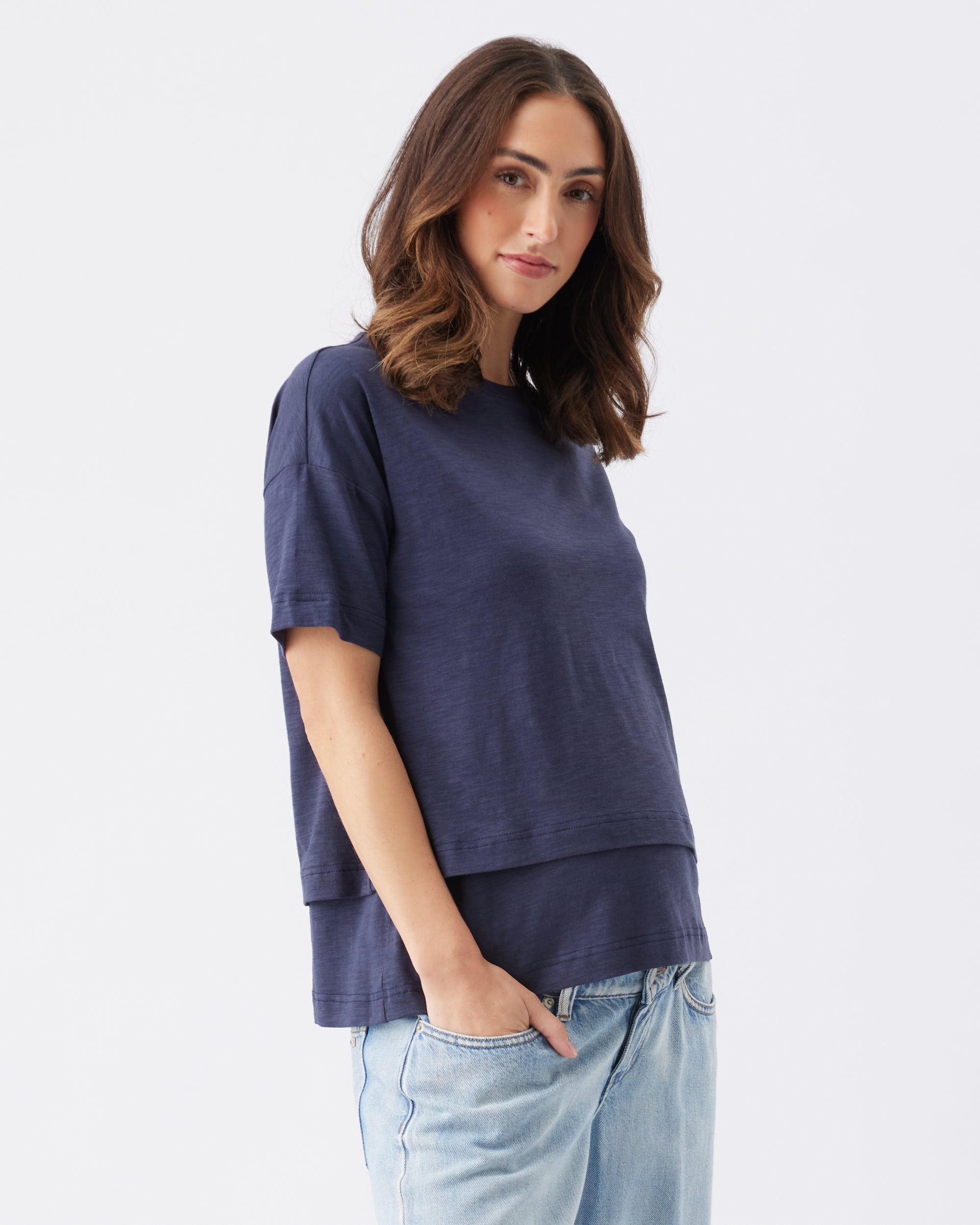 Claude Nursing Friendly Tee - Yo Mama Maternity