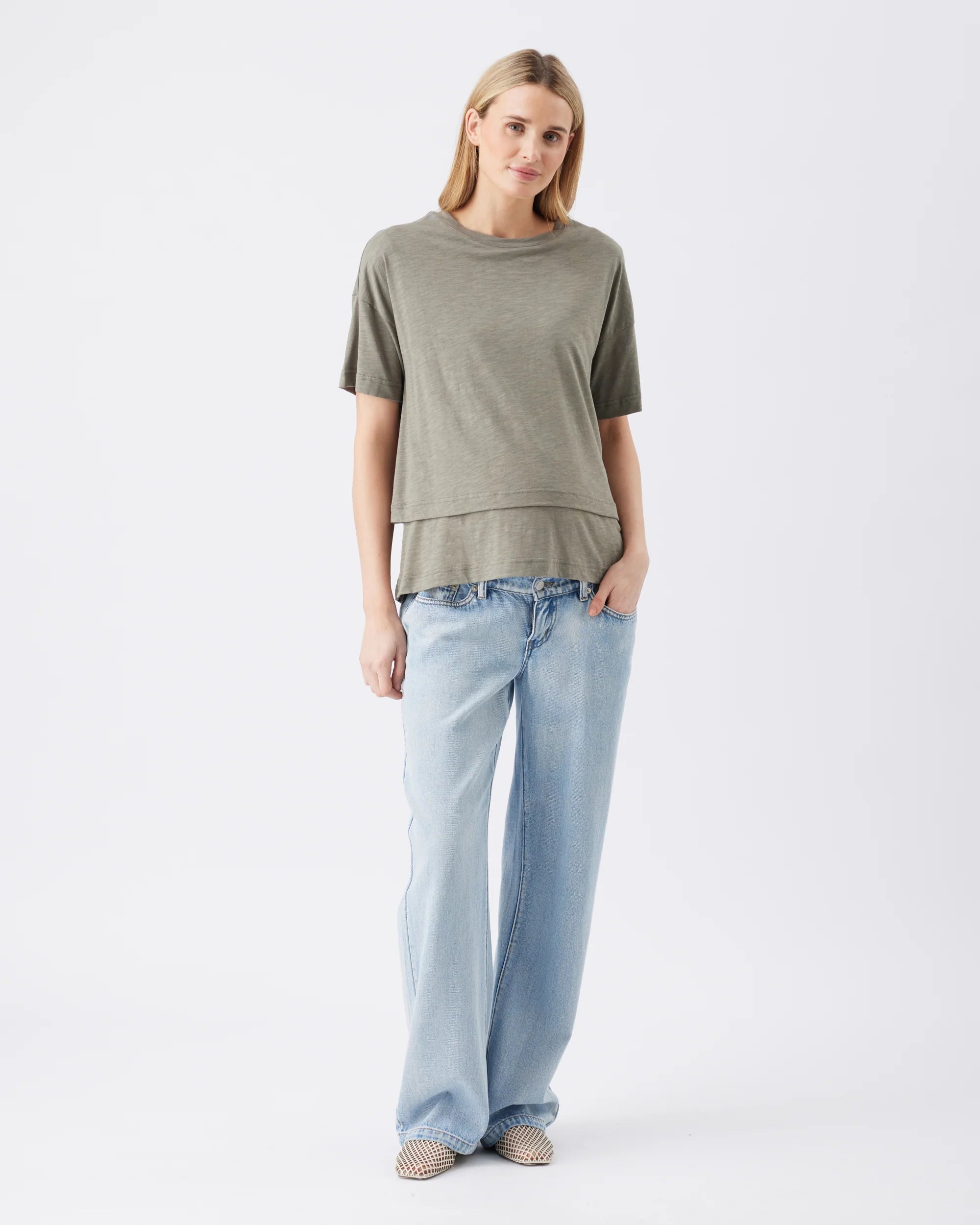 Claude Nursing Friendly Tee - Yo Mama Maternity