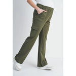 Straight Leg Ponte Cargo Pants