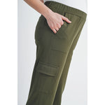 Straight Leg Ponte Cargo Pants