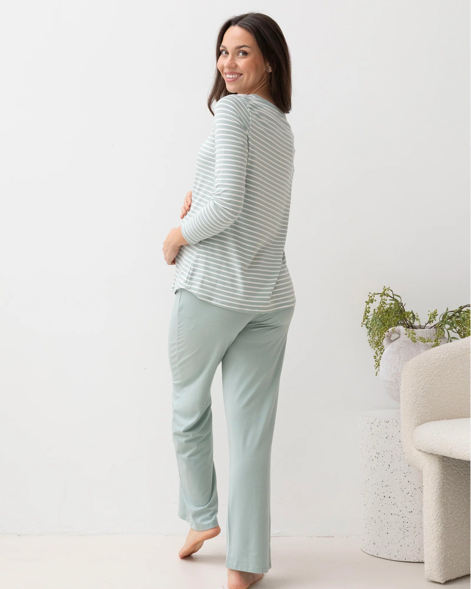 Mini Stripe Bamboo PJ Set