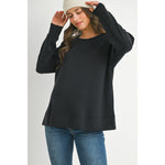 Side Split Crewneck Sweatshirt