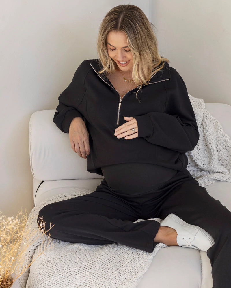Alanna Half Zip Sweatshirt - Yo Mama Maternity