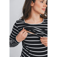 Becca Striped Double Layer Tee - Yo Mama Maternity
