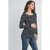 Becca Striped Double Layer Tee