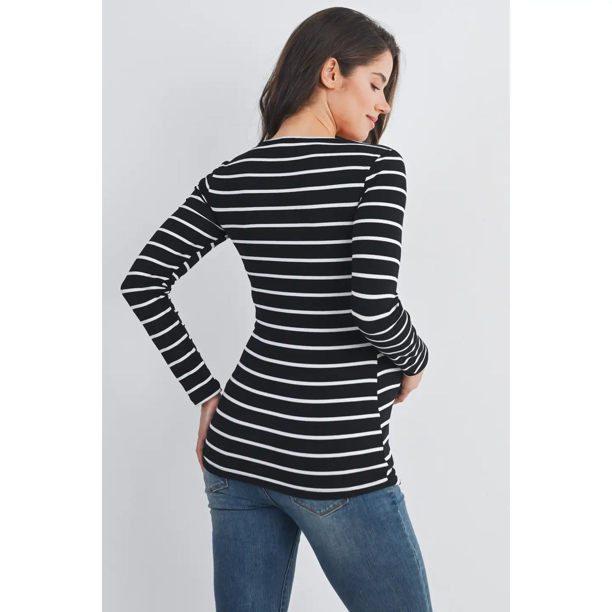 Becca Striped Double Layer Tee - Yo Mama Maternity