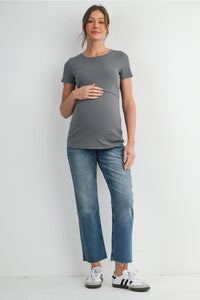 Maxine Ribbed Lift Up Tee - Yo Mama Maternity