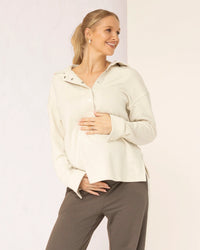 Delainey Snap Collar Sweatshirt