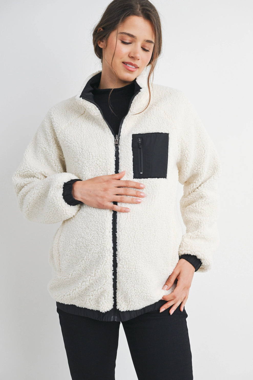 Aspen Short Teddy Fleece - Yo Mama Maternity