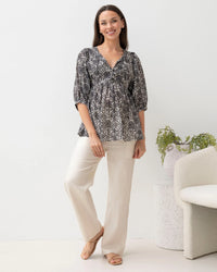 Daisy Print Blouse - Yo Mama Maternity