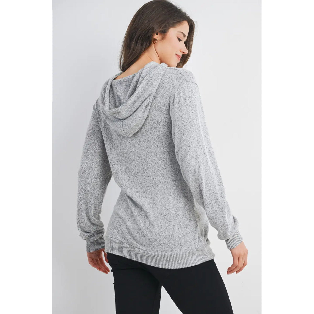 Double Layer LS Hoodie - Yo Mama Maternity