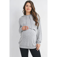 Double Layer LS Hoodie - Yo Mama Maternity