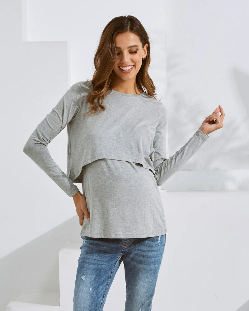 LS Bamboo Maternity & Nursing Tee