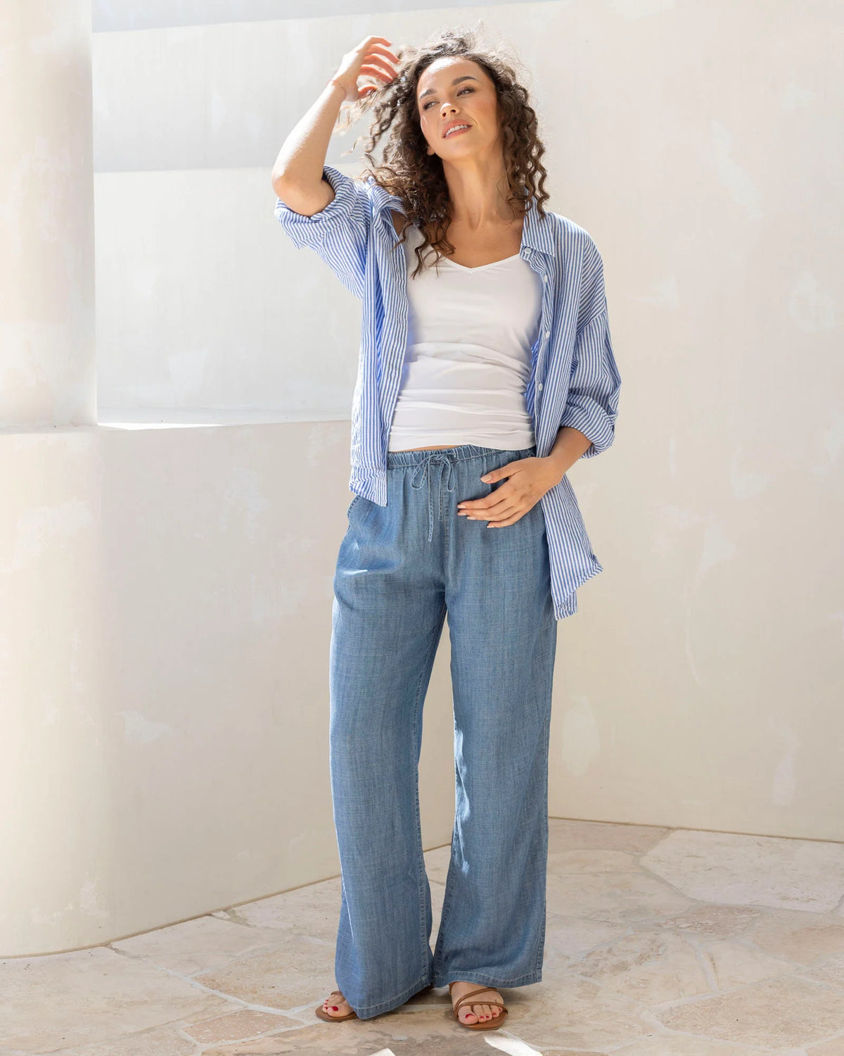 Amber Wide Leg Tencel Jeans - Yo Mama Maternity