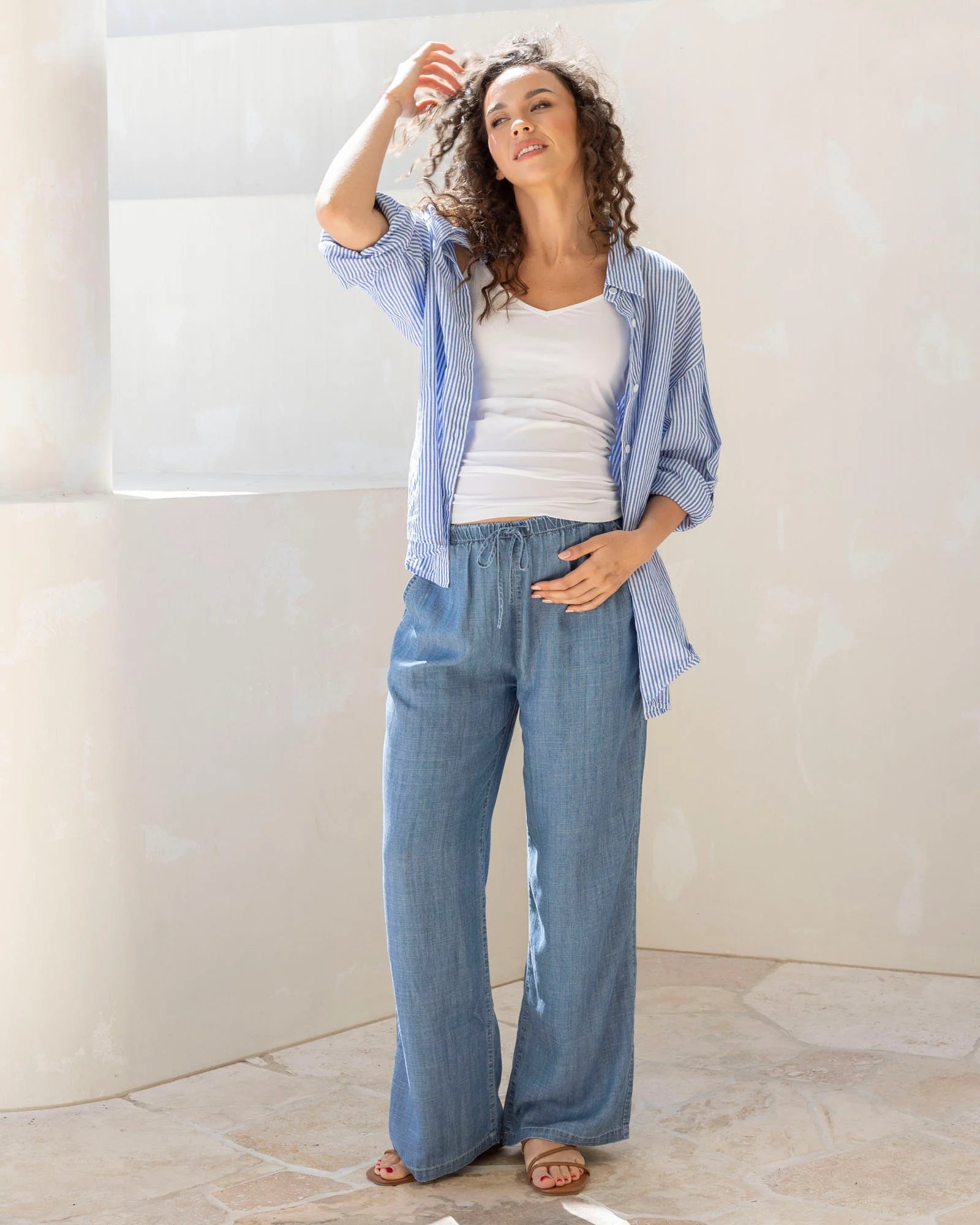 Amber Wide Leg Tencel Jeans - Yo Mama Maternity