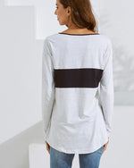 Colour Block LS Maternity & Nursing Tee