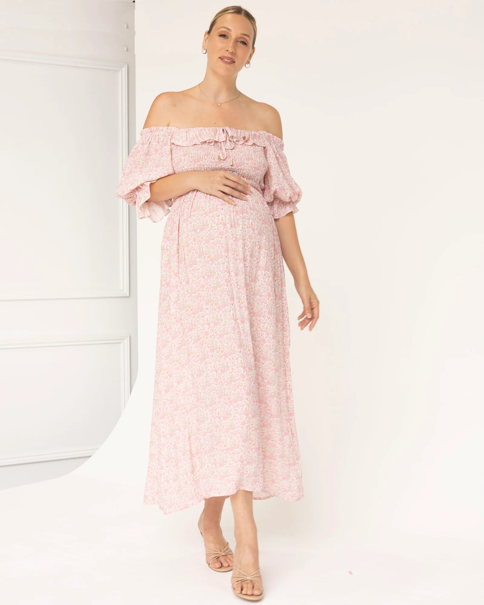 Amie Smocked Floral Dress - Yo Mama Maternity
