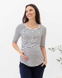 Taye Button Front Tee - Yo Mama Maternity