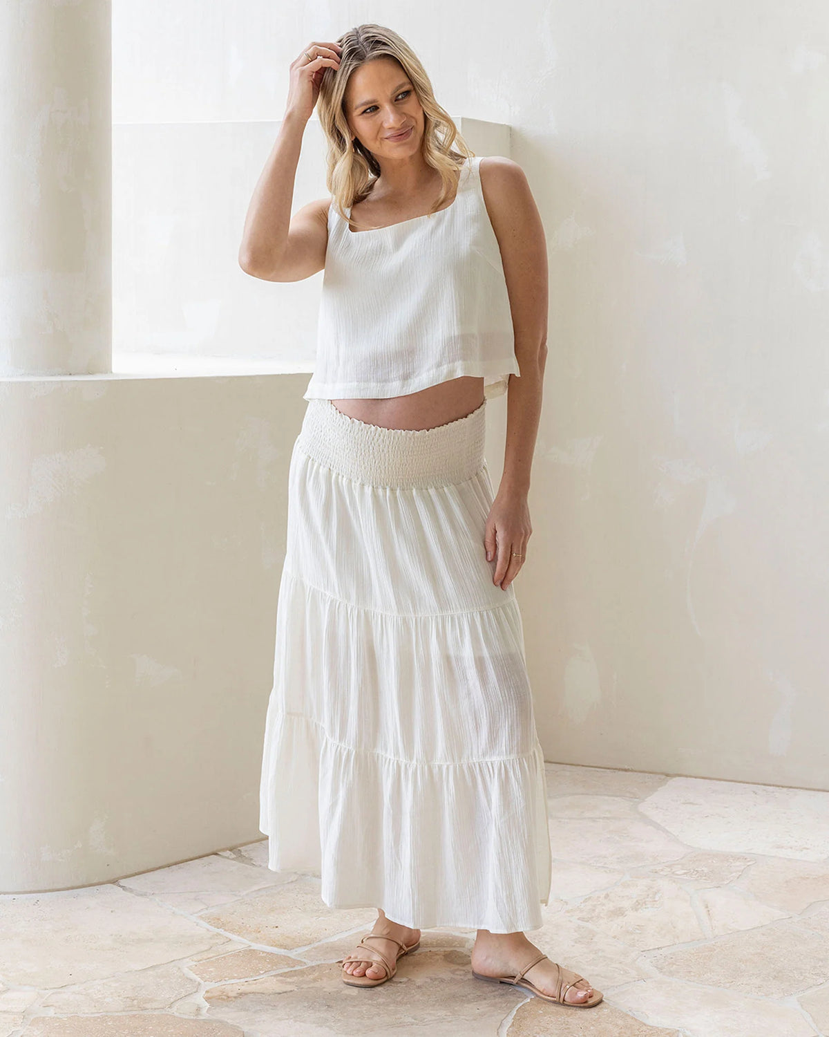 Ellie Tiered Skirt - Yo Mama Maternity