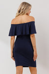 Solid Ruffle Off The Shoulder