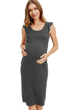 Tank Dress W/ Ruffle Sleeve - Yo Mama Maternity