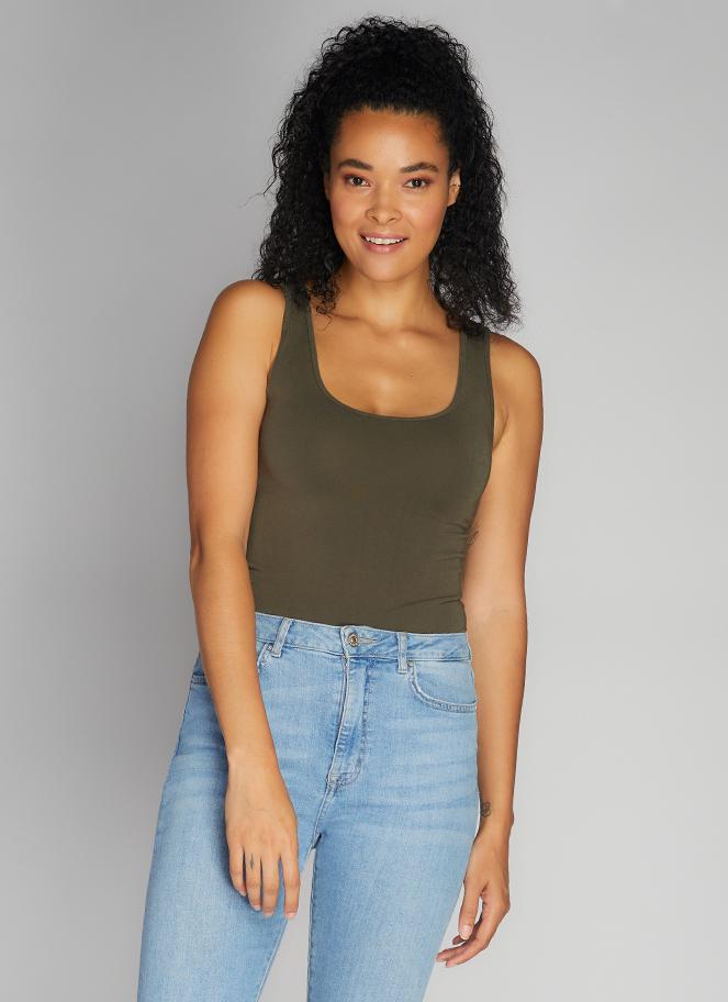 Bamboo Cotton Scoop Tank - Yo Mama Maternity