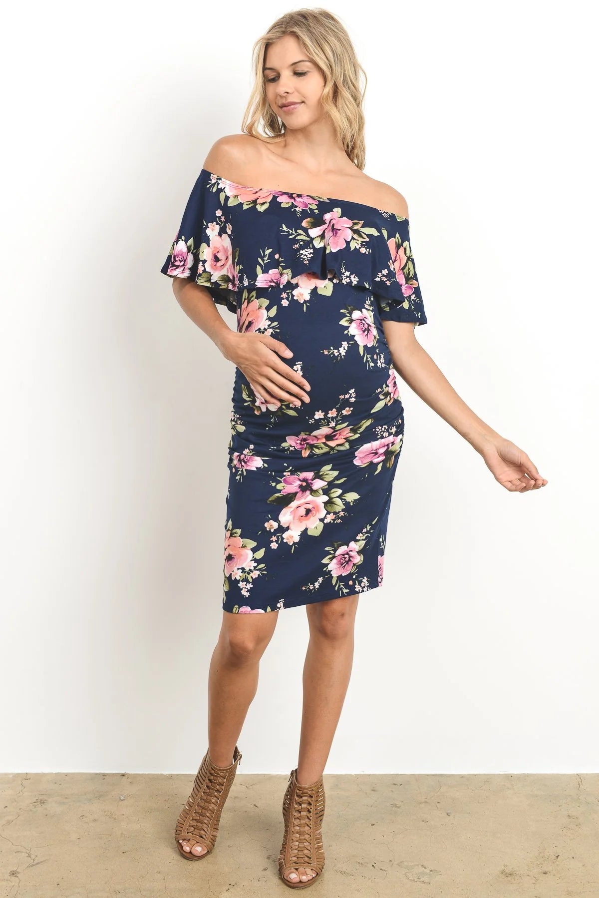 Summer Floral Off The Shoulder - Yo Mama Maternity
