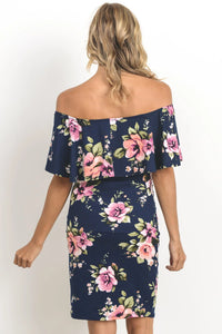 Summer Floral Off The Shoulder - Yo Mama Maternity