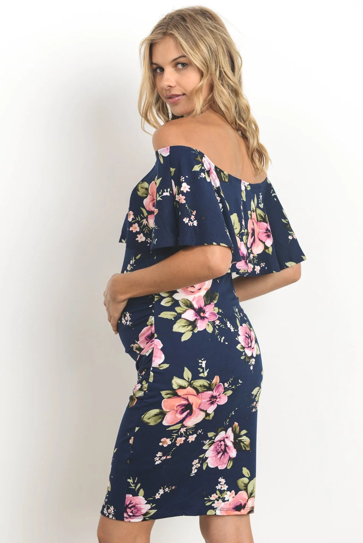 Summer Floral Off The Shoulder - Yo Mama Maternity