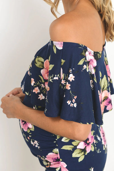 Summer Floral Off The Shoulder - Yo Mama Maternity