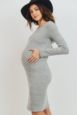 LS Ribbed Sweater Dress - Yo Mama Maternity