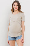 Ribbed Double Layer Solid Tee