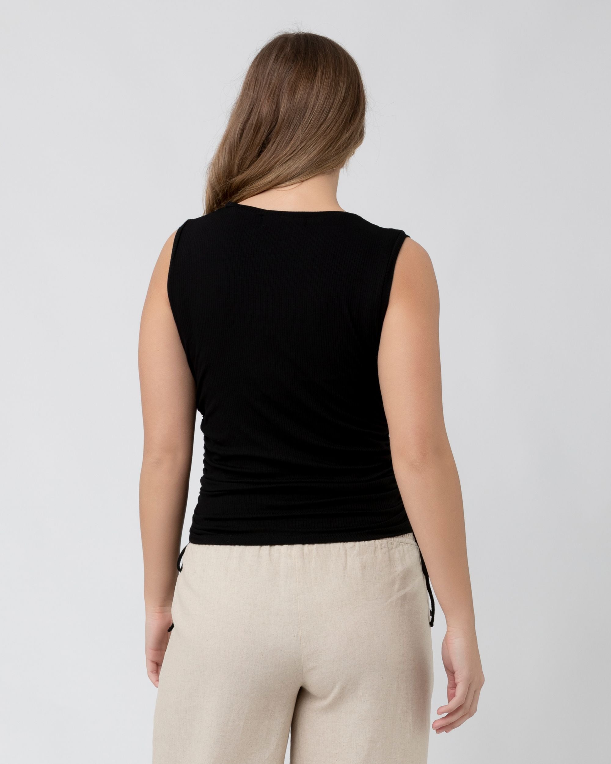 Jodie Ruched Rib Tank - Yo Mama Maternity