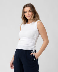 Jodie Ruched Rib Tank - Yo Mama Maternity