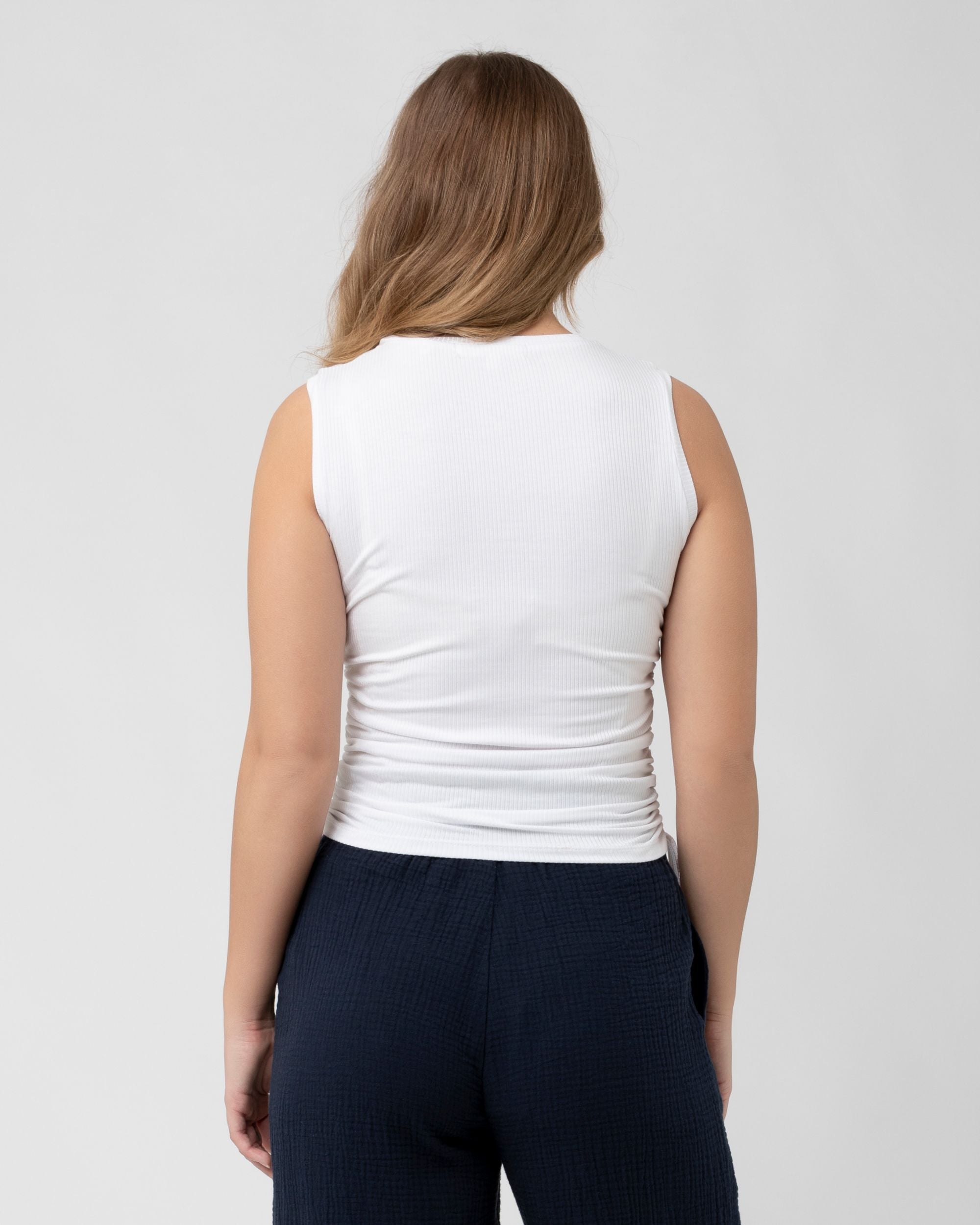 Jodie Ruched Rib Tank - Yo Mama Maternity