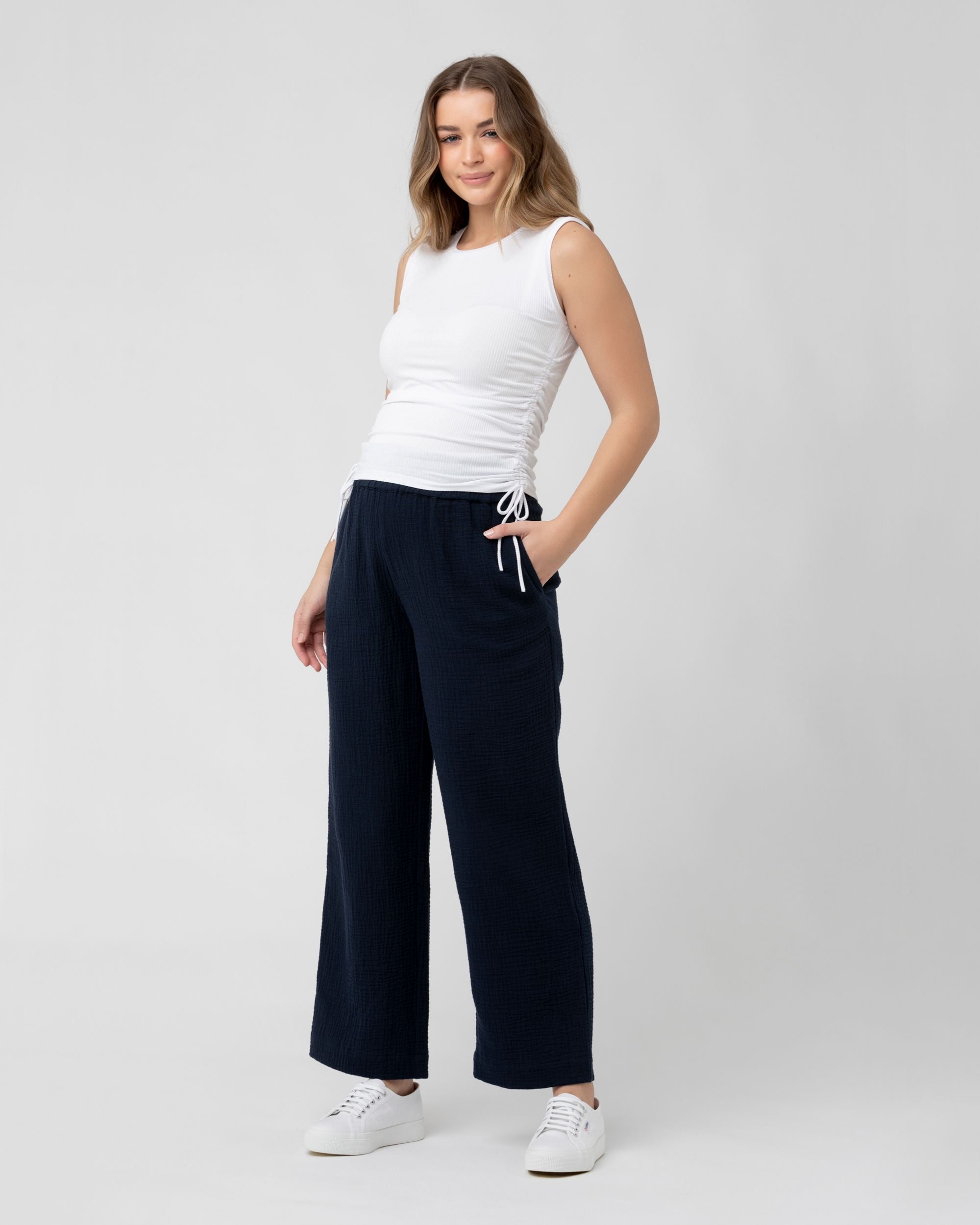 Jodie Ruched Rib Tank - Yo Mama Maternity