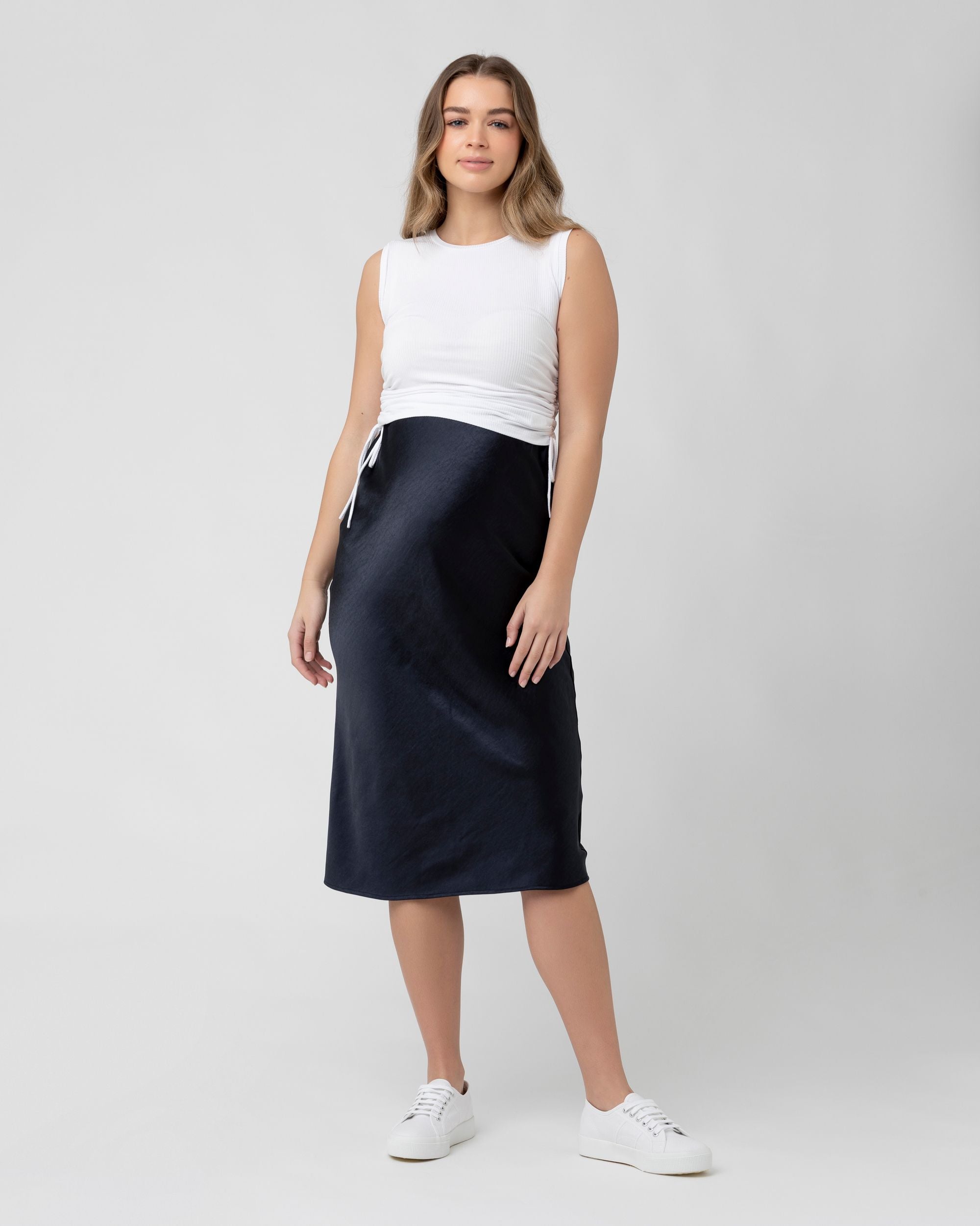 Jodie Ruched Rib Tank - Yo Mama Maternity