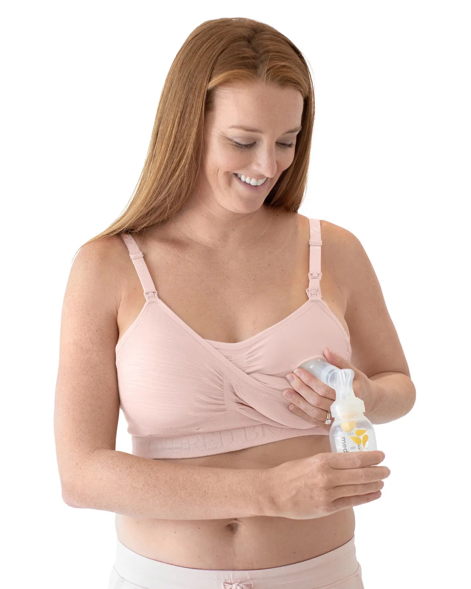 Pumping Bra Hands Free for Women, Comfortable Nursing Bras for  Breastfeeding Women Pregnancy Nursing and Pumping Bra in One at   Women's Clothing store